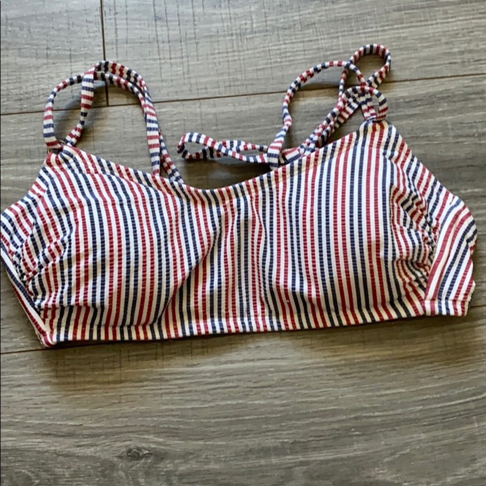 target red white and blue swim top